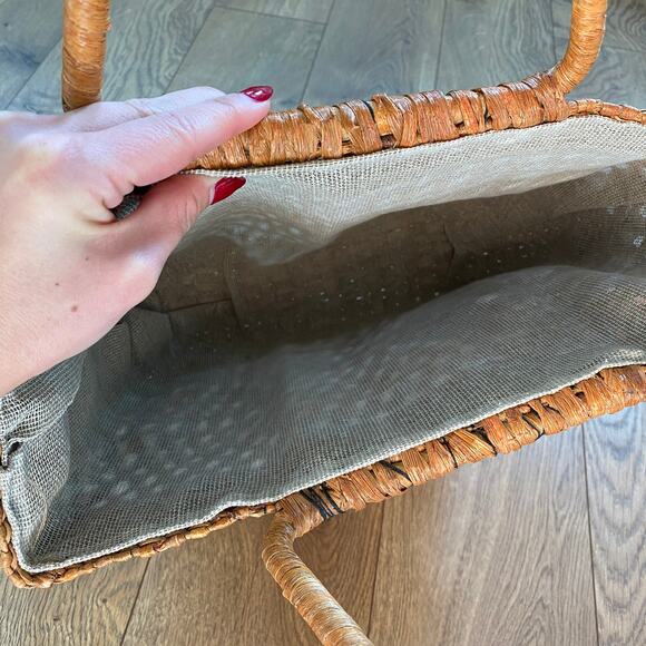 Woven Basket Tote Bag Coastal Grandma Vacation - Picture 5 of 8